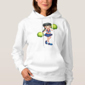 Cheerleader Girl with Pom Poms Fun Sports Spirit Hoodie (Voorkant)