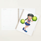 Cheerleader Girl with Pom Poms Fun Sports Spirit Planner (Display)