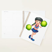 Cheerleader Girl with Pom Poms Fun Sports Spirit Planner