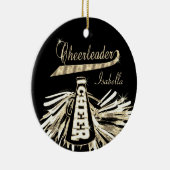 Cheerleader 📣 💖 Glam - Black en Gold Keramisch Ornament (Rechts)