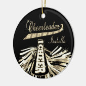 Cheerleader 📣 💖 Glam - Black en Gold Keramisch Ornament (Links)