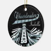 Cheerleader 📣 💖 Glam - Blue Blauwgroen Keramisch Ornament (Links)