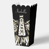 Cheerleader Glam - Goud, Zwart en Wit Bedankdoosjes (Achterkant)