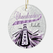 Cheerleader 📣 💖 Glam - Paars Keramisch Ornament (Links)