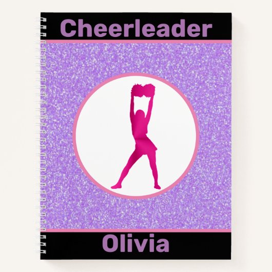 Cheerleader Glitter Notitieboek (Voorkant)