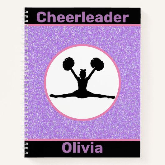 Cheerleader Glitter Notitieboek (Voorkant)