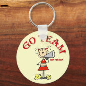 Cheerleader Go Team Tshirts en Gifts Sleutelhanger (Voorkant)