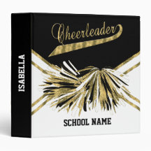 Cheerleader - Gold Glitter, zwart en wit