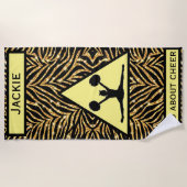 Cheerleader Gold Zebra Wild over Cheer Strandlaken (Voorkant)