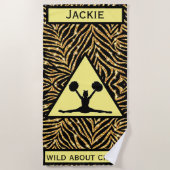Cheerleader Gold Zebra Wild over Cheer Strandlaken (Voorkant)