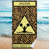 Cheerleader Gold Zebra Wild over Cheer Strandlaken