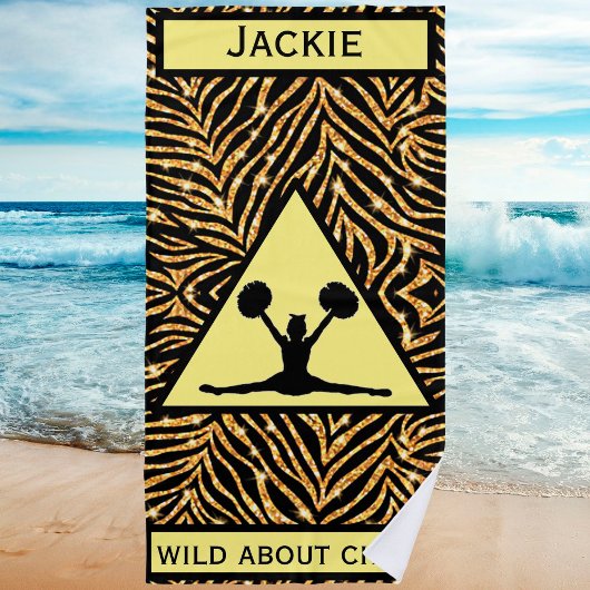 Cheerleader Gold Zebra Wild over Cheer Strandlaken