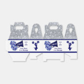 Cheerleader Goodie Bags. Gepersonaliseerd, blauw, Bedankdoosjes (Uitgevouwen)