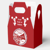 Cheerleader Goodie Bags, gepersonaliseerd rood, wi Bedankdoosjes (Geopend)