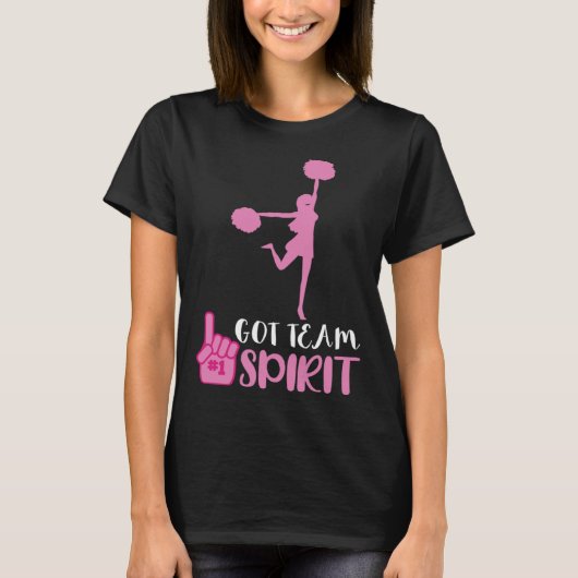 Cheerleader Got Team Spirit Cheer Squad Team Girl  T-shirt (Voorkant)