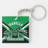 Cheerleader - Groen, Zwart en wit Sleutelhanger (Achterkant)