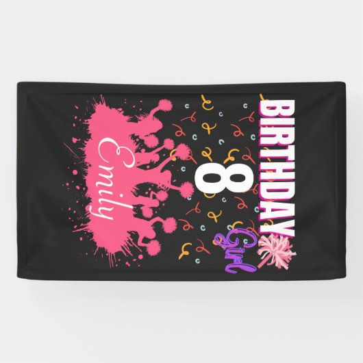 Cheerleader Gymnastic Birthday Girl Spandoek (Horizontaal)