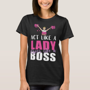 Cheerleader handelen als een dame juichen team Pom T-shirt