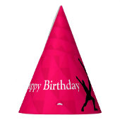 Cheerleader "Happy Birthday", gepersonaliseerd Feesthoedjes (Links)