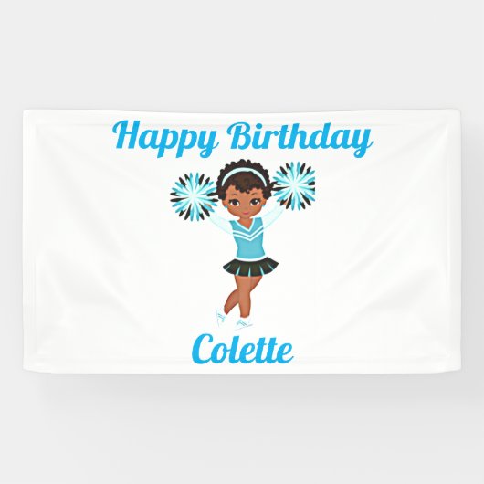 Cheerleader Happy Birthday Party Banner (Horizontaal)