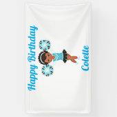 Cheerleader Happy Birthday Party Banner (Verticaal)