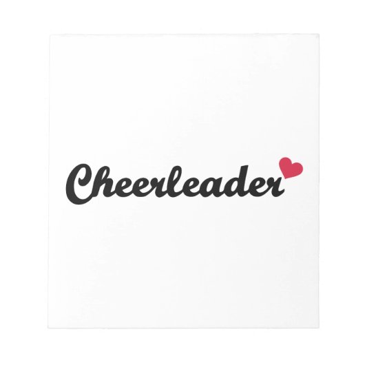 Cheerleader hart notitieblok (Voorkant)