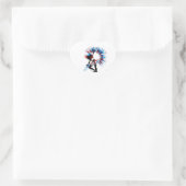 Cheerleader Heart Sticker met patriottisch ontwerp (Tas)