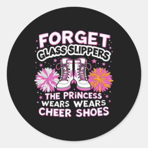 Cheerleader Het Prinses Draagt Cheer Schoenen Chee Ronde Sticker