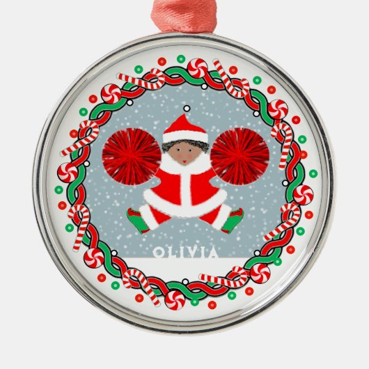 Cheerleader Holiday Gift Keramisch Ornament (Voorkant)