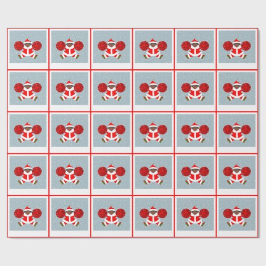 Cheerleader Holiday Gifts Wrapping Paper Cadeaupapier (Vlak)