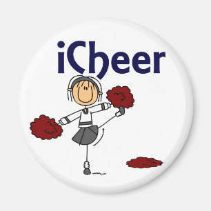 Cheerleader I Cheer Stick Figuur Magneet