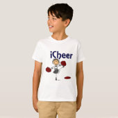 Cheerleader I Cheer Stick Figuur T-shirt (Voorkant volledig)