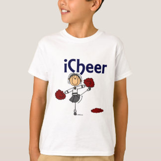 Cheerleader I Cheer Stick Figuur T-shirt