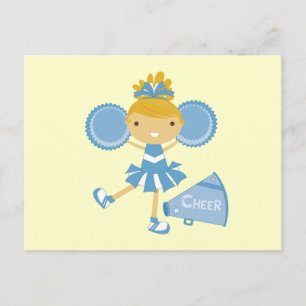 Cheerleader in Blue Briefkaart