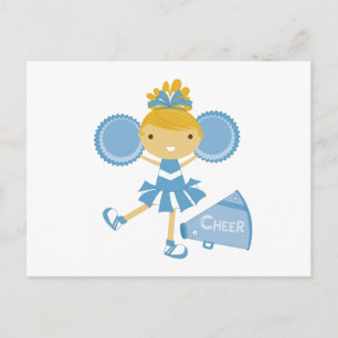 Cheerleader in Blue Briefkaart
