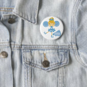 Cheerleader in Blue Ronde Button 5,7 Cm (In situ)