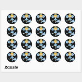 Cheerleader in Blue Ronde Sticker (Vel)