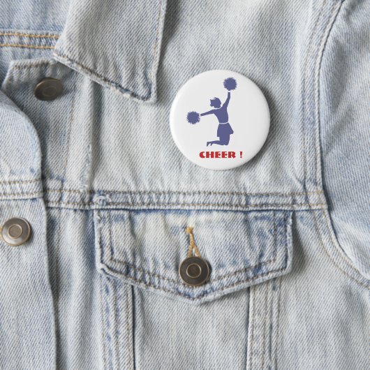 Cheerleader in de Button Silhouette Badge (In situ)