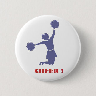 Cheerleader in de Button Silhouette Badge