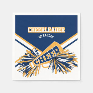 Cheerleader in Gold, White en Blue Servet