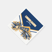 Cheerleader in Gold, White en Blue Servet (Hoek)