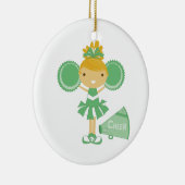 Cheerleader in Green Keramisch Ornament (Rechts)
