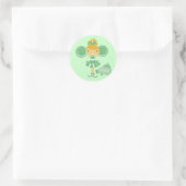 Cheerleader in Groen Ronde Sticker (Tas)