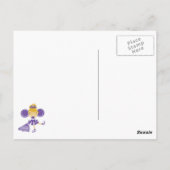 Cheerleader in het Paars Briefkaart (Achterkant)