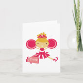 Cheerleader in het rood kaart (Voorkant)