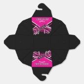 Cheerleader in Hot Pink, White en Black Bedankdoosjes (Ongevouwen)