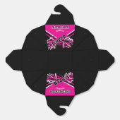 Cheerleader in Hot Pink, White en Black Bedankdoosjes (Ongevouwen)