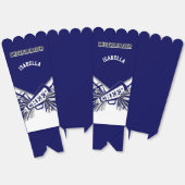 Cheerleader in Navy blauw, wit en grijs Bedankdoosjes (Ongevouwen)