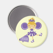Cheerleader in Paars Magneet (Voorkant / Achterkant)