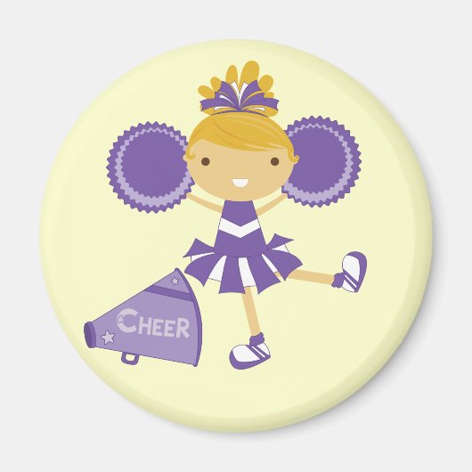 Cheerleader in Paars Magneet (Voorkant)